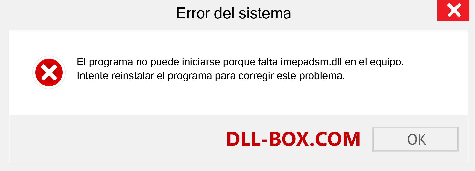 ¿Falta el archivo imepadsm.dll ?. Descargar para Windows 7, 8, 10 - Corregir imepadsm dll Missing Error en Windows, fotos, imágenes